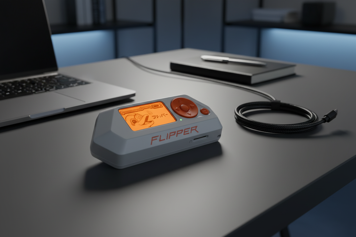 Flipper Zero in professional tech setting